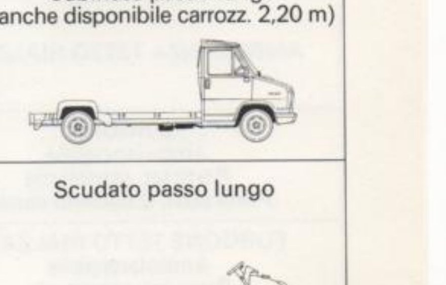 Cabinato passo lungo (anche disponibile carrozz. 2,20 m)