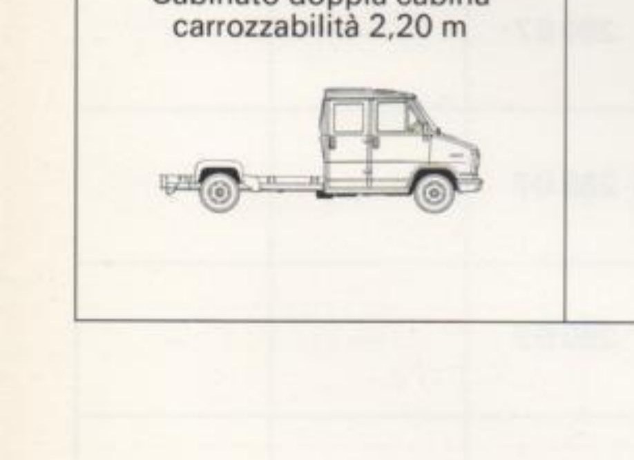 Cabinato doppia cabina carrozzabilità 2,20 m