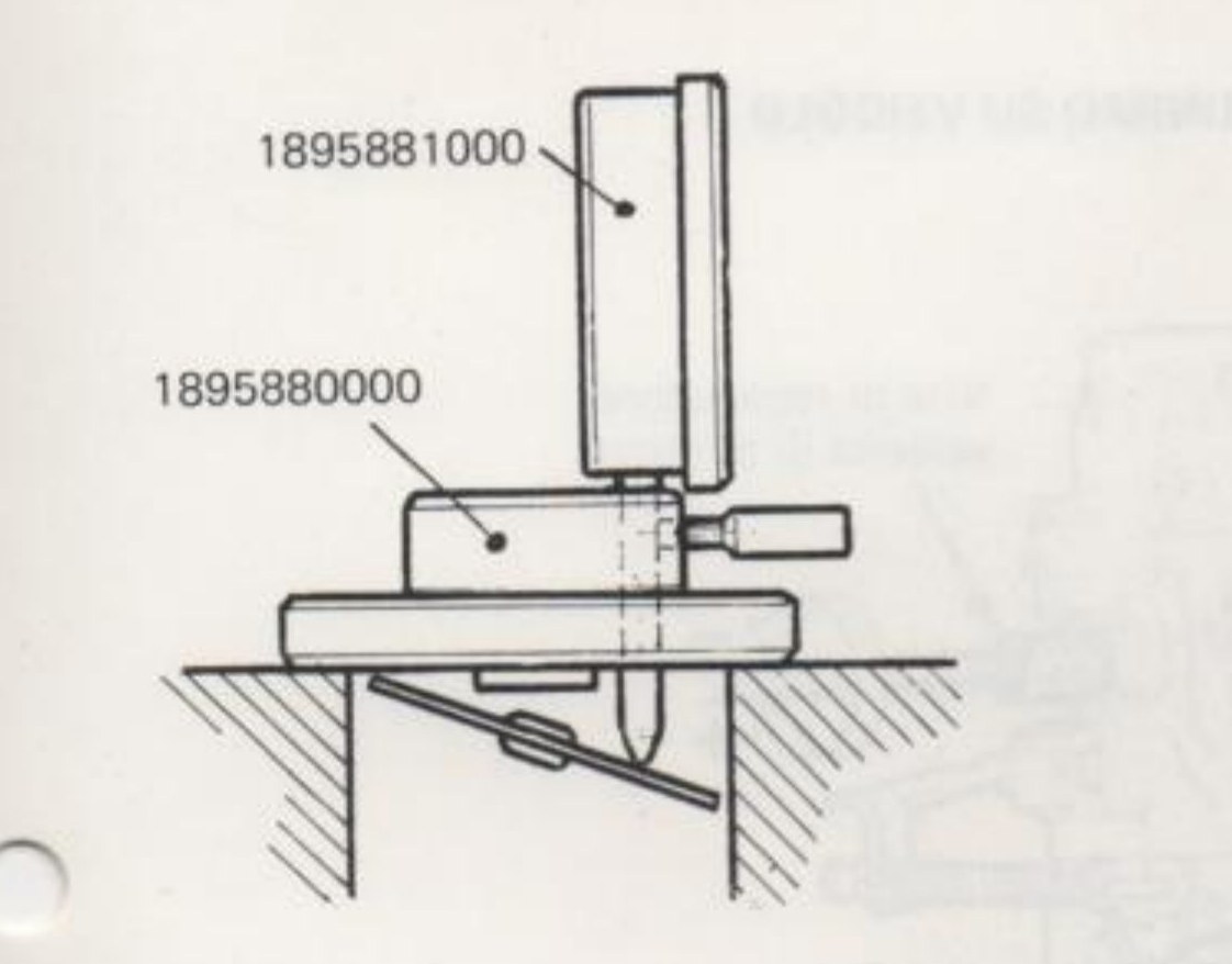 Supporto comparatore 1895881000 e 1895880000 sollevato e ruotato di 180° — punto alto della farfalla