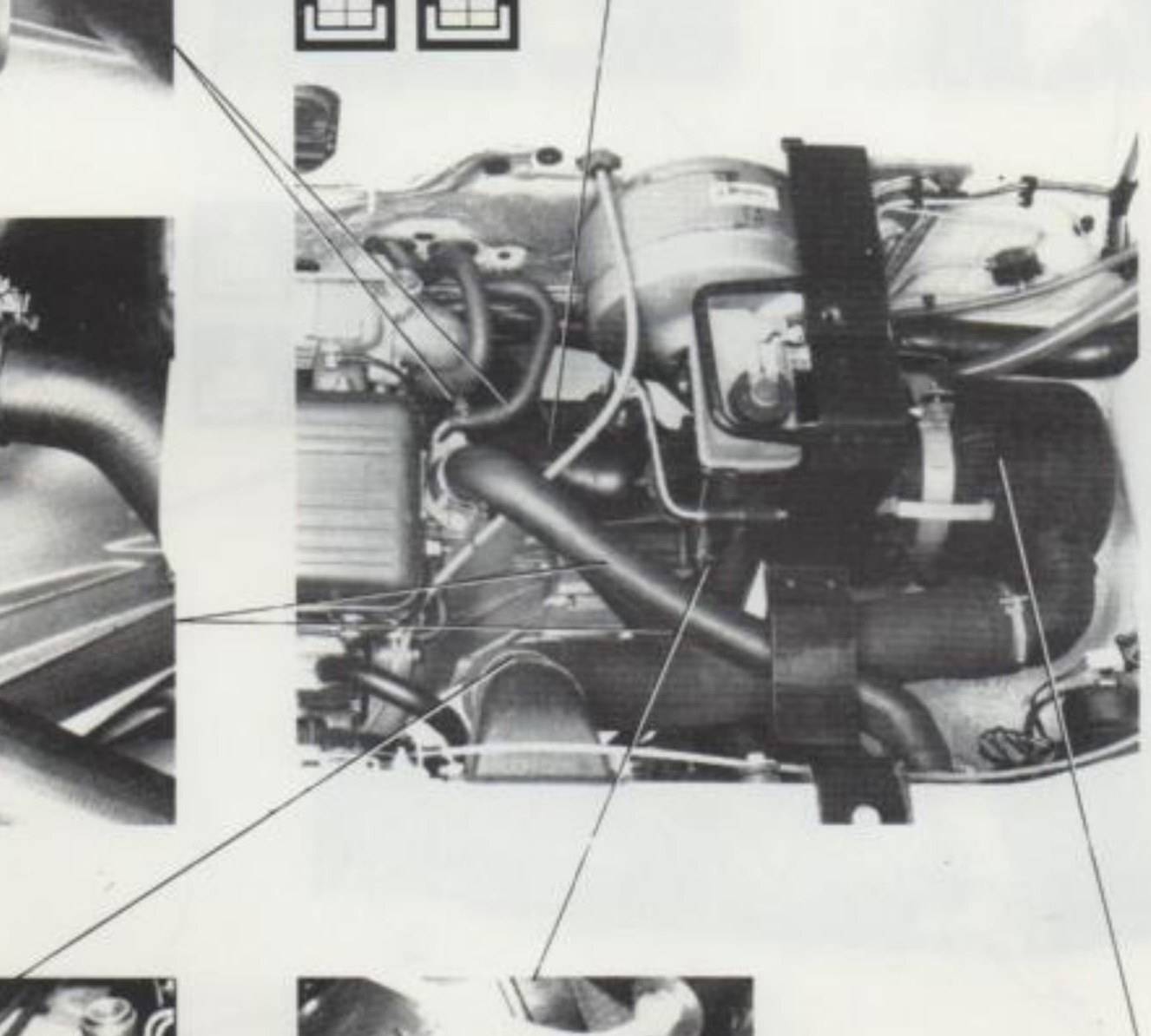 Vista d'insieme del motopropulsore con indicazione dei punti di collegamento