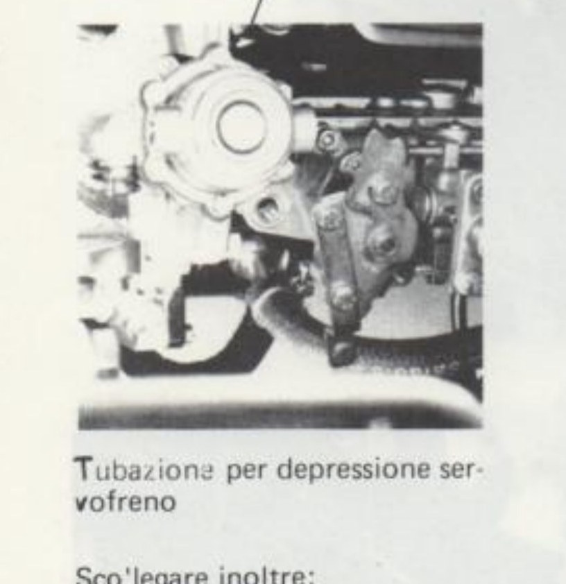 Tubazione per depressione servofreno