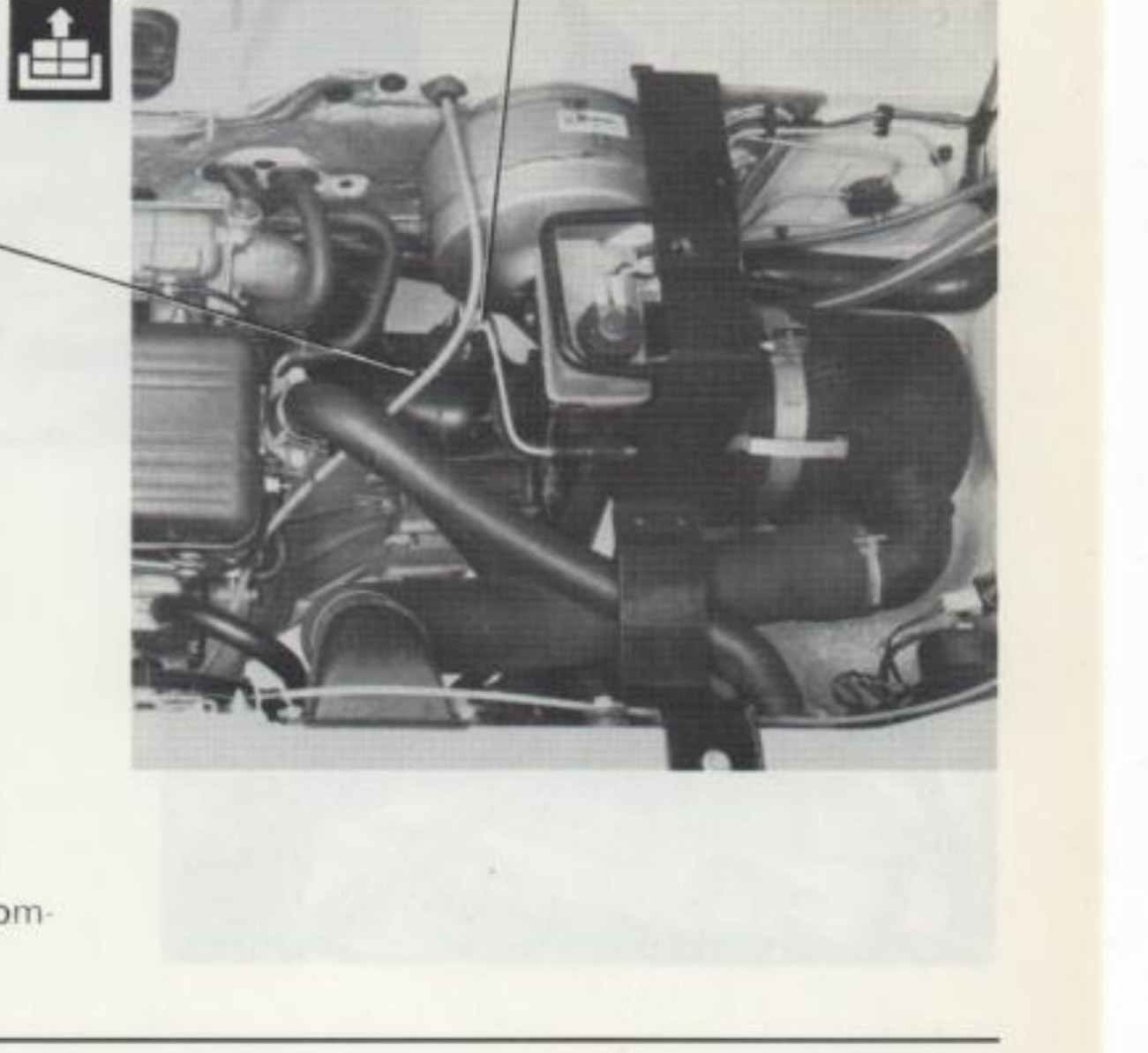 Vano motore: tubazione filtro aria - turbocompressore