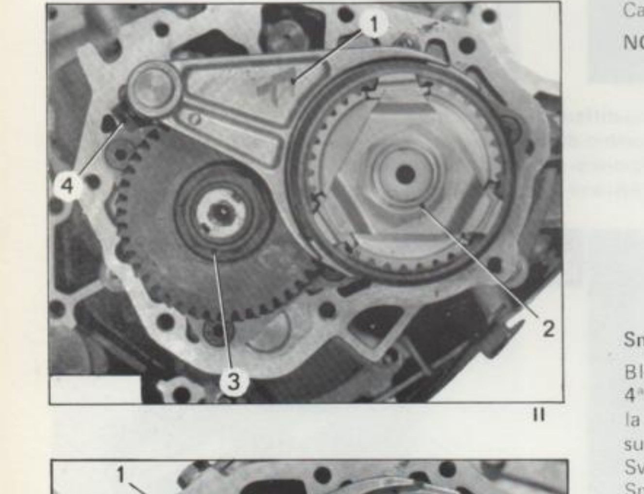 Sincronizzatore 5ª velocità - 1° tipo (fig. II), riferimenti 1, 2, 3, 4