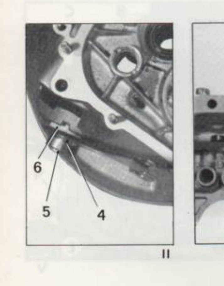 Comando frizione - dettaglio con riferimenti 4, 5, 6 (fig. II)