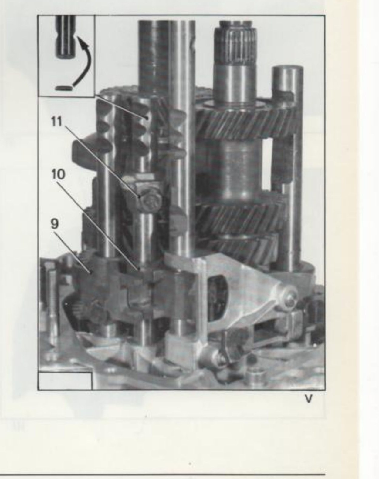 Posizionamento naselli e forcelle (fig. V) — rif. 9, 10, 11