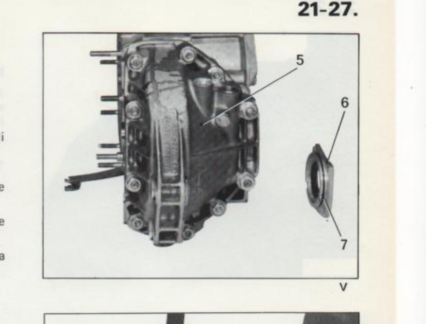 Montaggio semi-scatola, coperchio e guarnizione di tenuta (rif. 5, 6, 7) - V