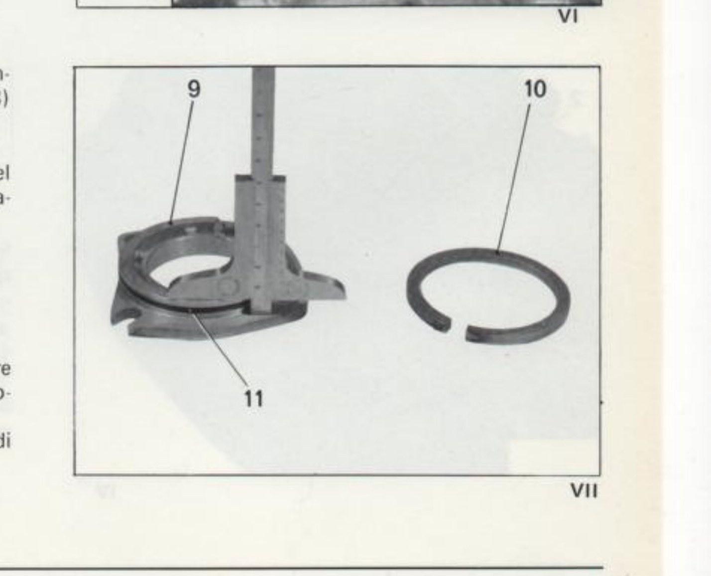 Misurazione coperchio e anello di registro (rif. 9, 10, 11) - VII