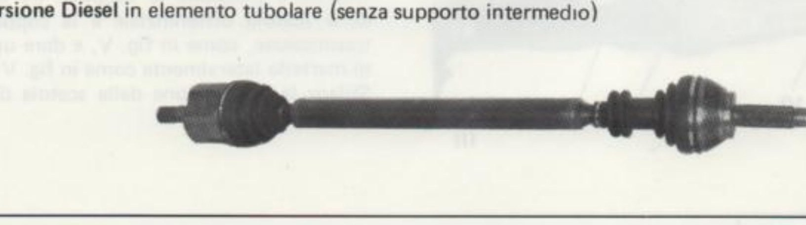 Semialbero destro versione Diesel in elemento tubolare