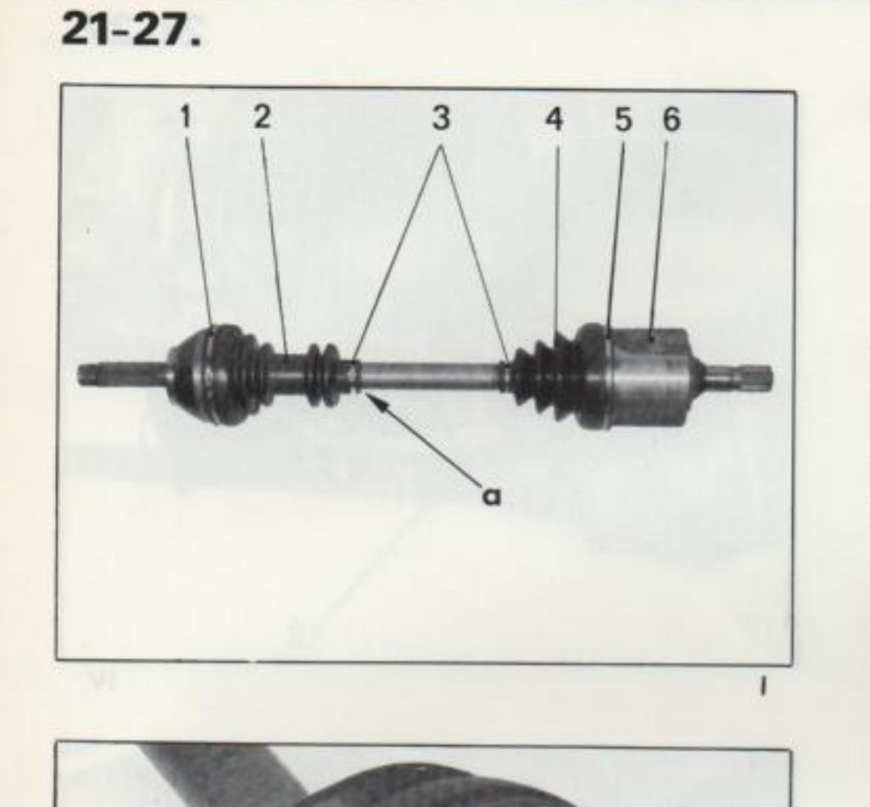 Fig. I — Semialbero completo con riferimenti 1-6 e "a"