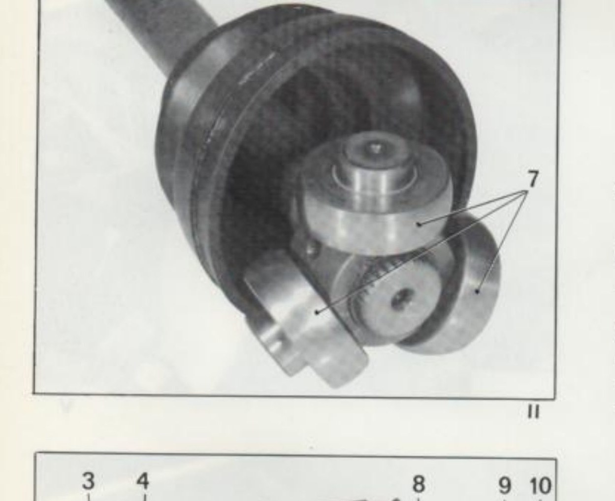 Fig. II — Giunto omocinetico con riferimento 7
