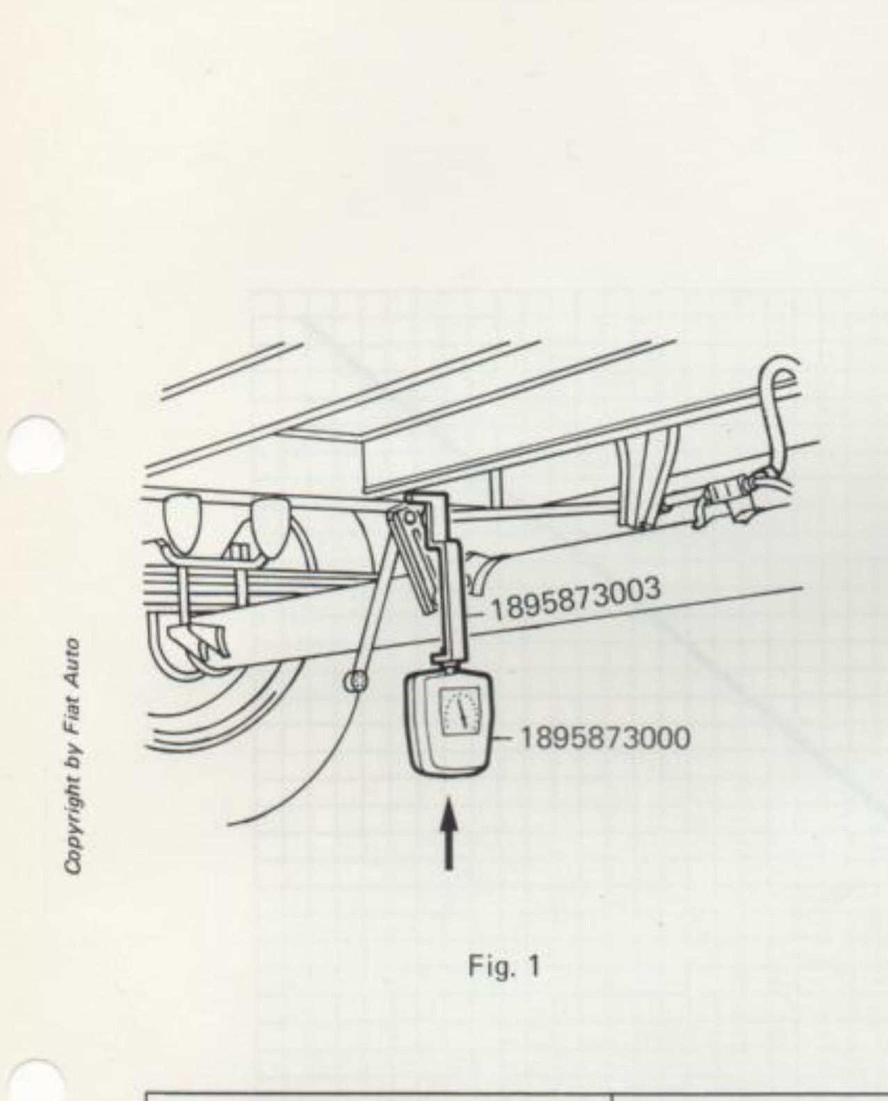 Fig. 1 — Attrezzo di controllo con dinamometro (1895873003 e 1895873000)
