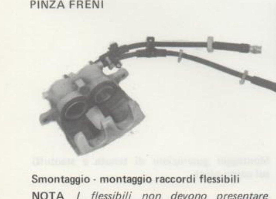 Pinza freni con raccordi flessibili