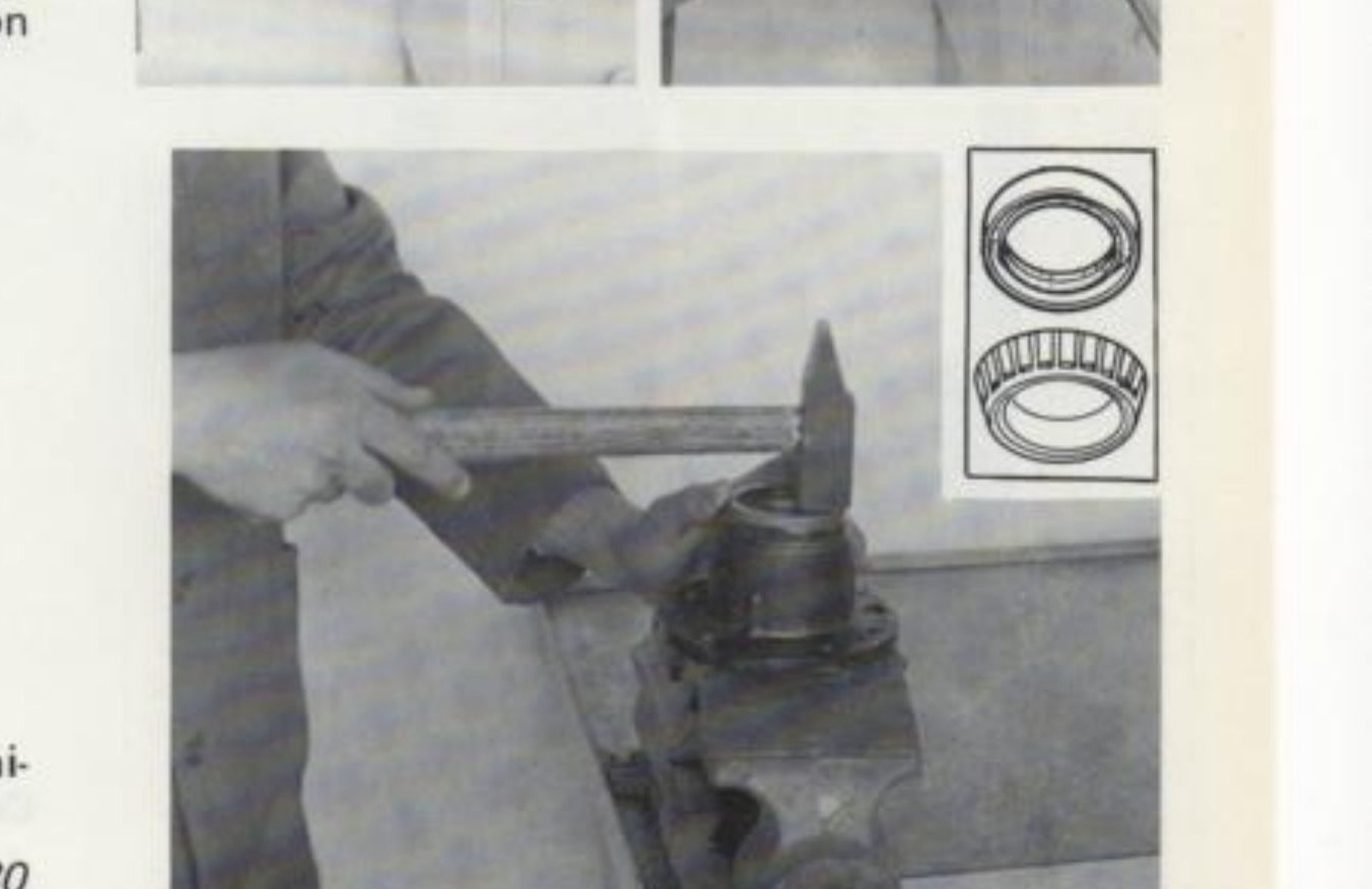 Montaggio dell'anello interno del cuscinetto e della guarnizione di tenuta con attrezzo