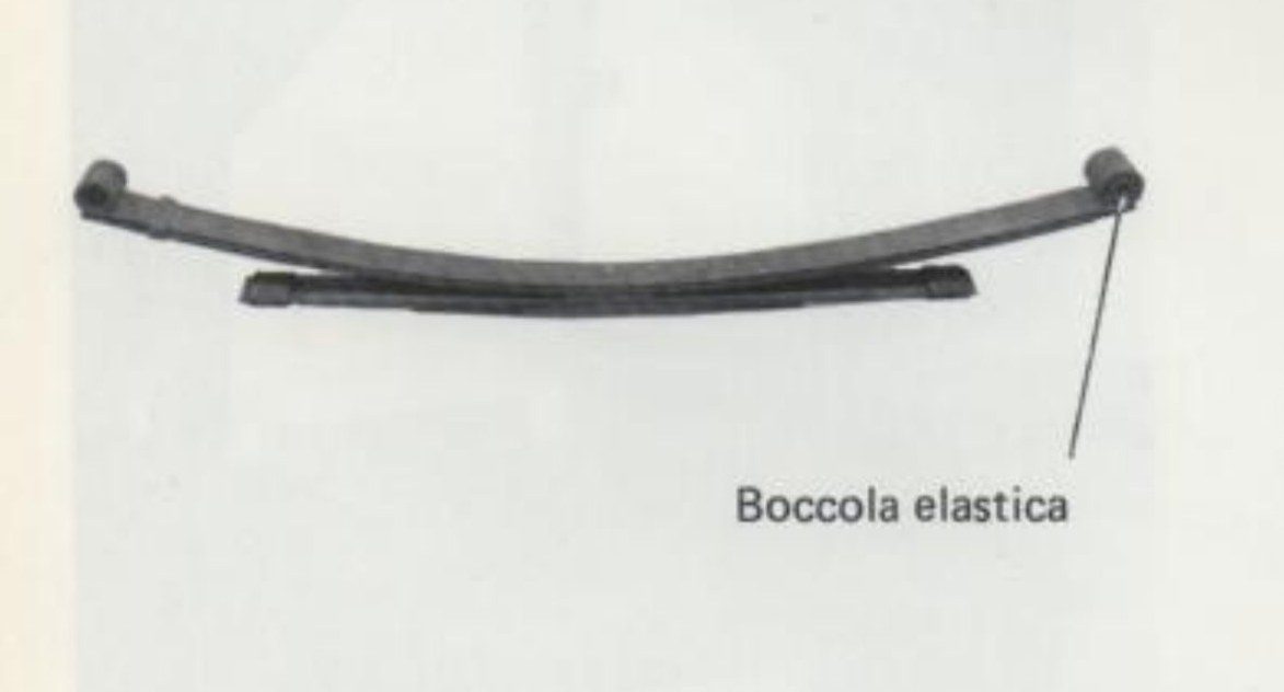 Molla a balestra con boccola elastica