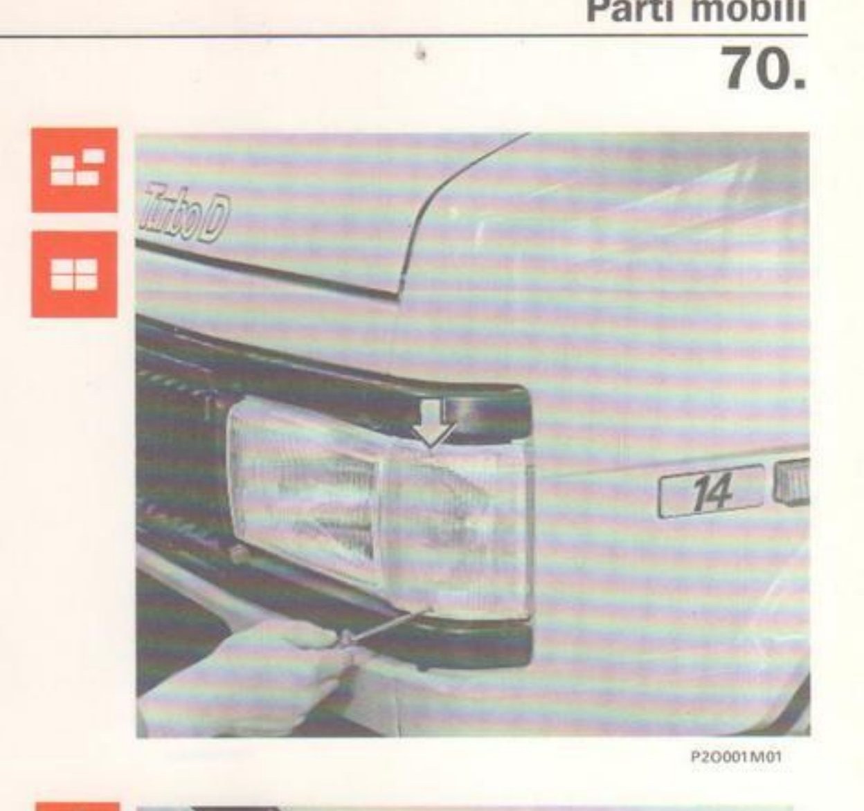 Indicatore anteriore di direzione montato sulla scocca (P2D001M01)