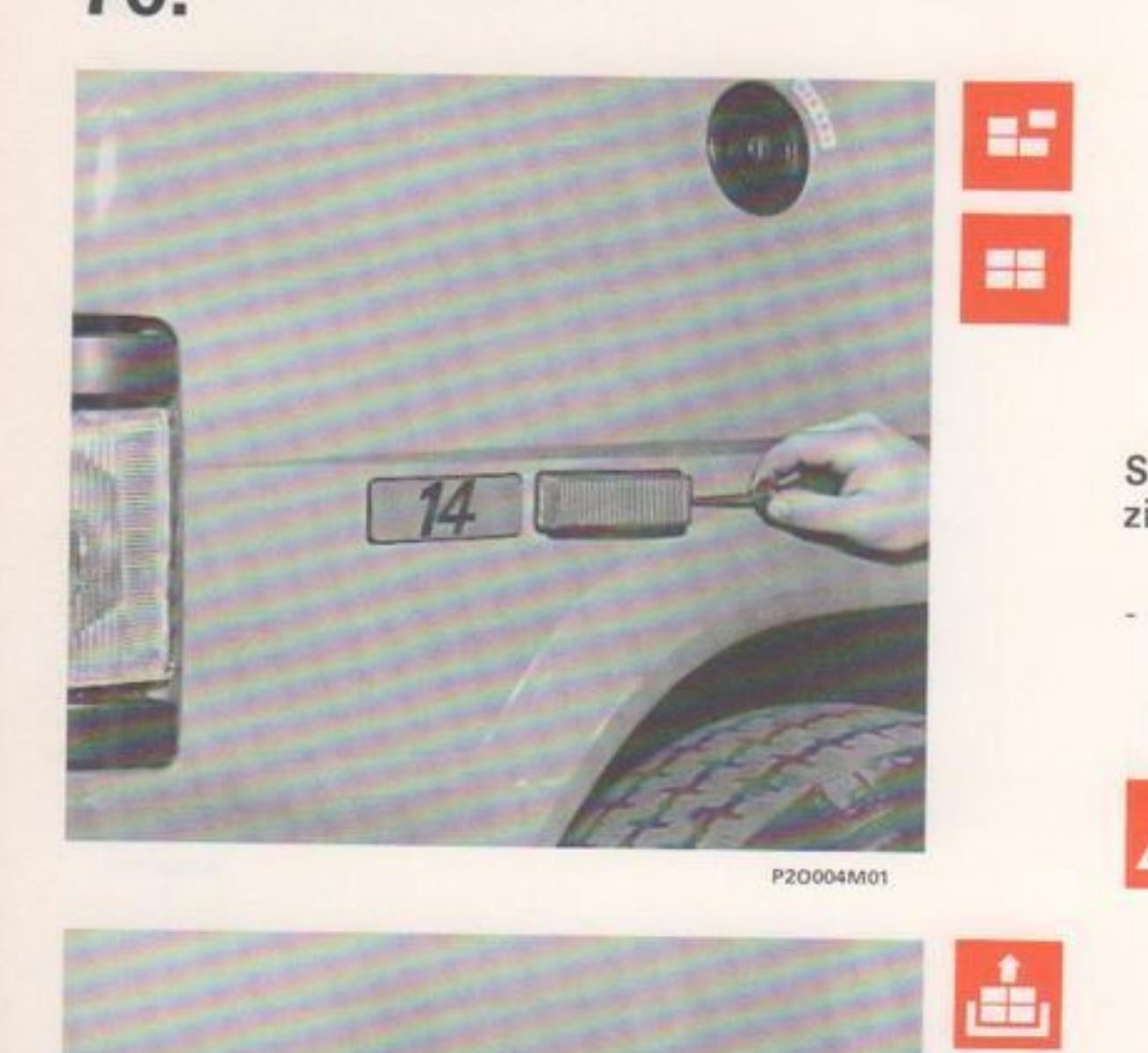 Scalzatura indicatore laterale di direzione dalla scocca (P2O004M01)