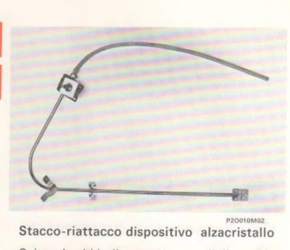 Dispositivo comando alzacristallo e viti di fissaggio (P20010M02)