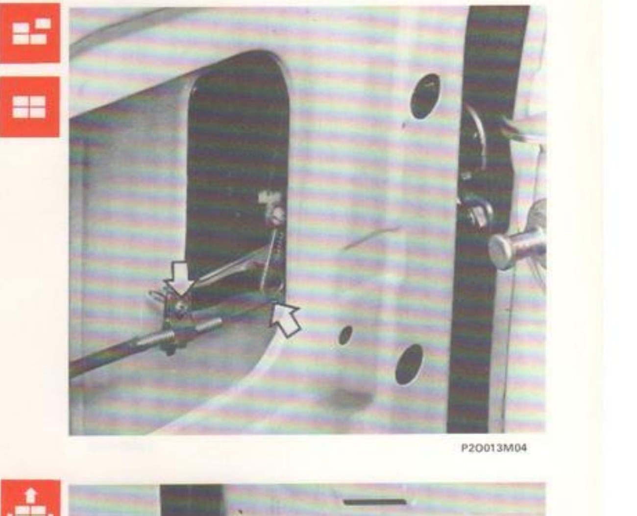Vite di fissaggio e flessibile di comando apertura porta (P2OO13M04)